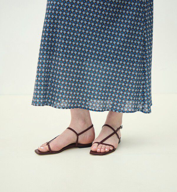 MACPHEE「デイジーリンクプリント マーメイドスカート」|フレア|