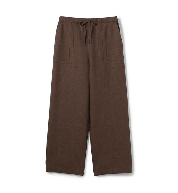 GALERIE VIE「【WEB先行予約】フレンチリネン イージーストレートパンツ」|その他|47 ブラウン