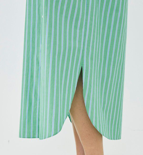 GALERIE VIE「【WEB先行予約】ストライプブロード ロングシャツワンピース」|ワンピース|