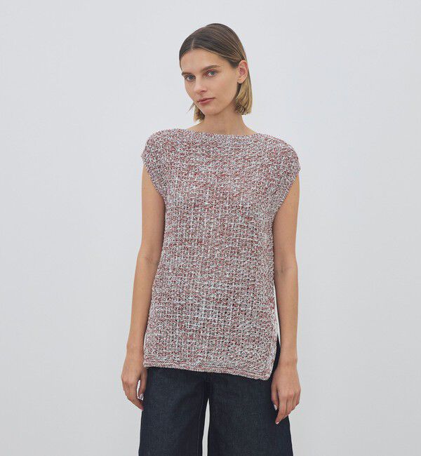 DES PRES「【WEB先行予約】ギマコットン ボートネックベスト」|ニット・セーター|