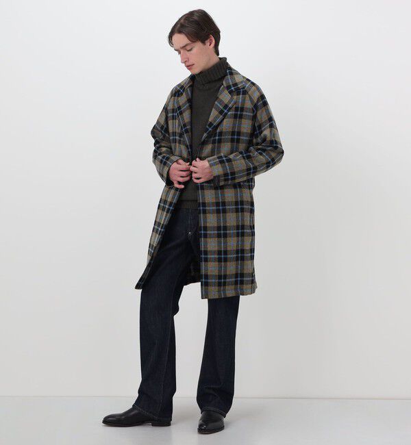 TOMORROWLAND BUYING WEAR「ERRICO FORMICOLA ウールチェック ボタンレスベルテッドコート」|その他|