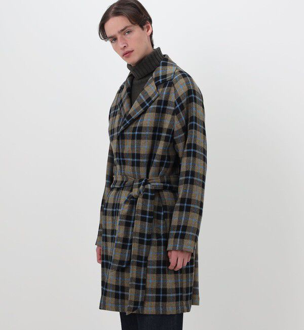 TOMORROWLAND BUYING WEAR「ERRICO FORMICOLA ウールチェック ボタンレスベルテッドコート」|その他|