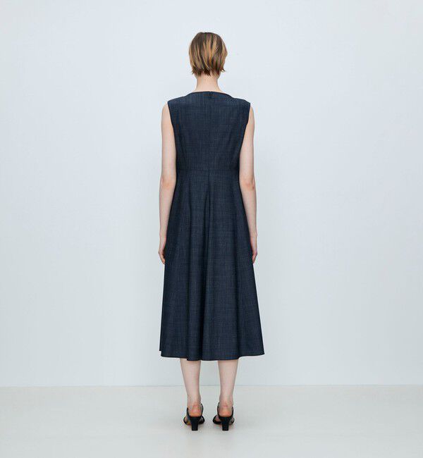 TOMORROWLAND collection「コンフォートデニム アシンメトリードレープワンピース」|ワンピース|