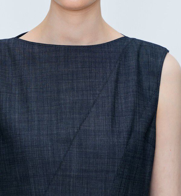 TOMORROWLAND collection「コンフォートデニム アシンメトリードレープワンピース」|ワンピース|