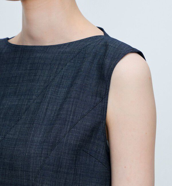 TOMORROWLAND collection「コンフォートデニム アシンメトリードレープワンピース」|ワンピース|