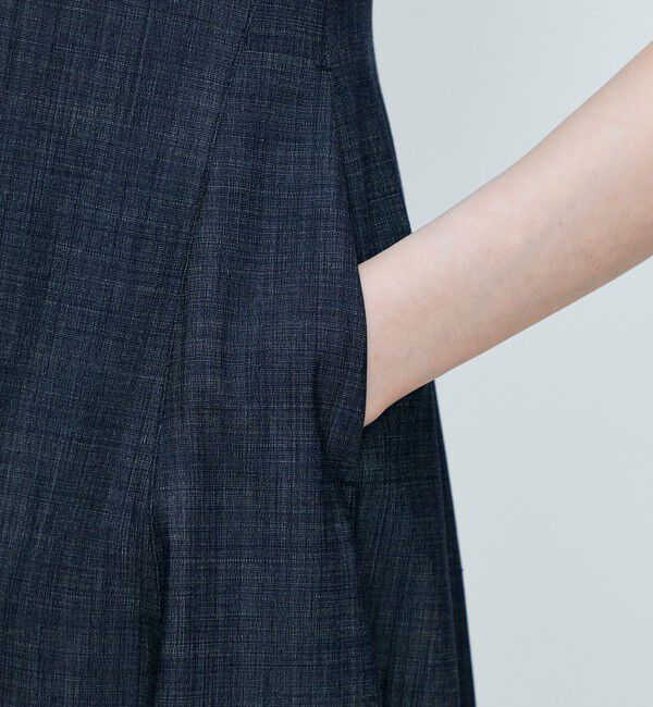 TOMORROWLAND collection「コンフォートデニム アシンメトリードレープワンピース」|ワンピース|