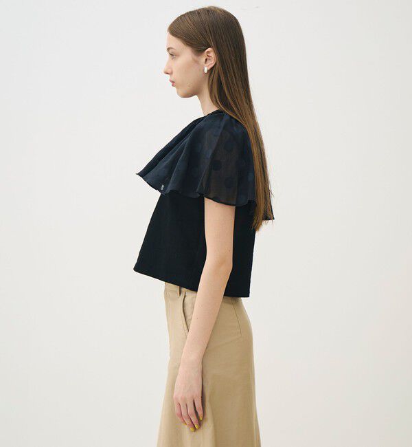 TOMORROWLAND collection「スラブジャージー ドットケープカラープルオーバー」|プルオーバー|