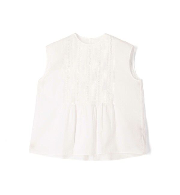 TOMORROWLAND collection「コットンコンビネーション ピンタックブラウス」|シャツ・ブラウス|11 ホワイト