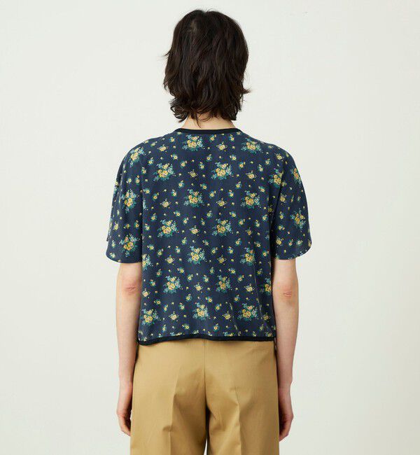 SOULEIADO「レーヨンプリント フロントノットブラウス」|シャツ・ブラウス|