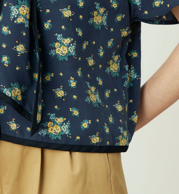 SOULEIADO「レーヨンプリント フロントノットブラウス」|シャツ・ブラウス|