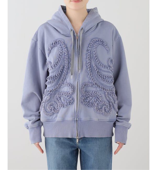  「TAAKK SCULPTURAL EMBROIDERY ZIP HOODIE TA26SS-JR054：スウェット」|スウェット・ジャージ|