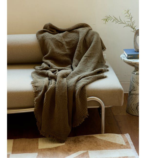 journal standard Furniture「BACKTO MUSLIN THROW　スローケット」|ブランケット|グリーン