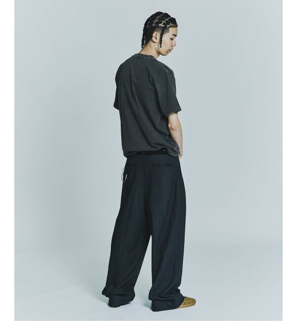 JOINT WORKS「ワイドタック ストライプ トラウザーズ / Wide Tuck Stripe Trousers」|スラックス|