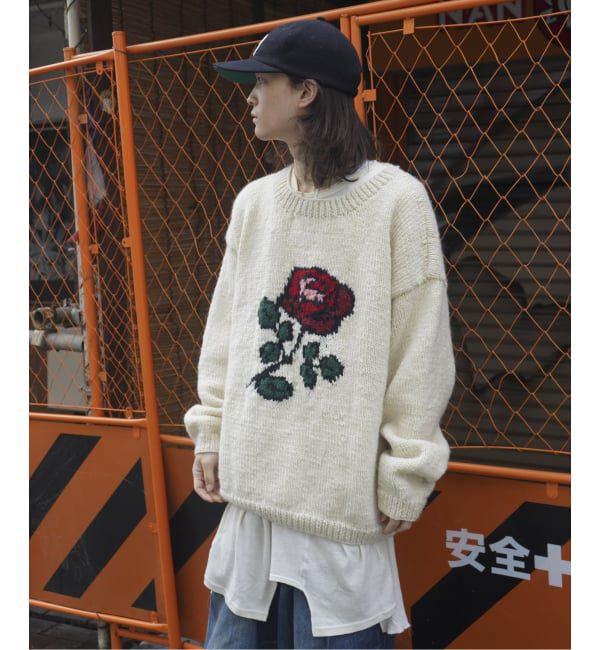 JOINT WORKS「MacMahon Knitting Mills / マクマホンニッティングミルズ Crew Neck Knit-Rose」|ニット・セーター|