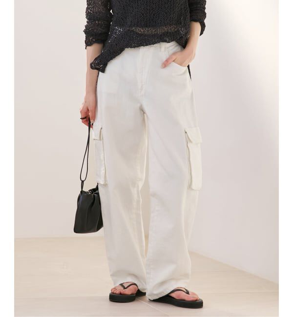 Plage「R&rsquo;IAM 麻混ホワイトデニムパンツ」|デニム|