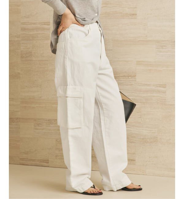 Plage「R&rsquo;IAM 麻混ホワイトデニムパンツ」|デニム|