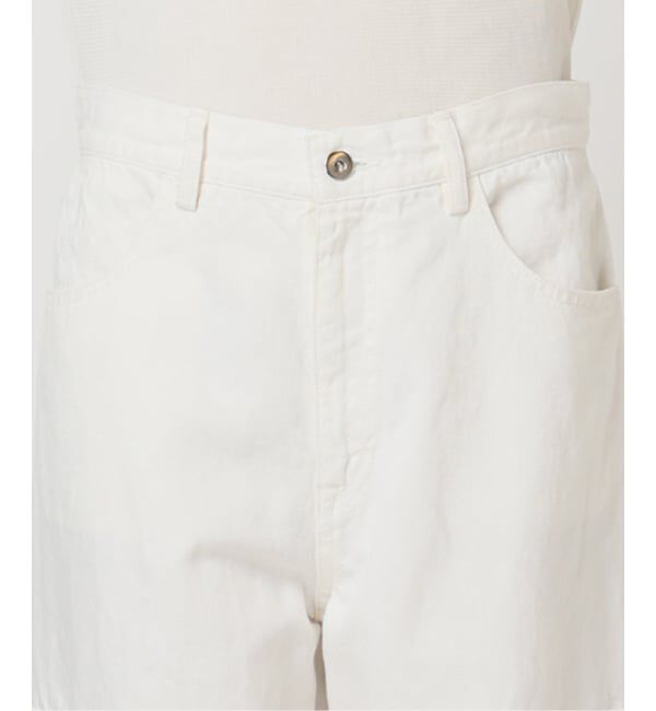 Plage「R&rsquo;IAM 麻混ホワイトデニムパンツ」|デニム|
