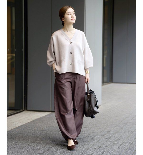 IENA「スーパーファインスムース ショートカーディガン」|カーディガン|