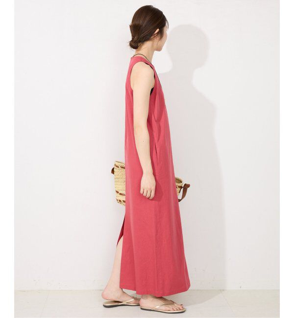 SLOBE IENA「リネンレーヨンノースリーブナローワンピース」|ワンピース|