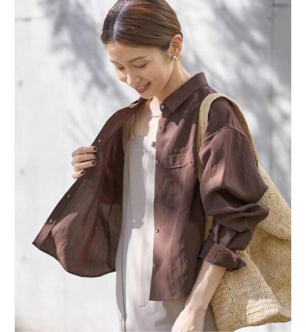 IENA「フィブリルポプリンショートシャツ」|シャツ・ブラウス|