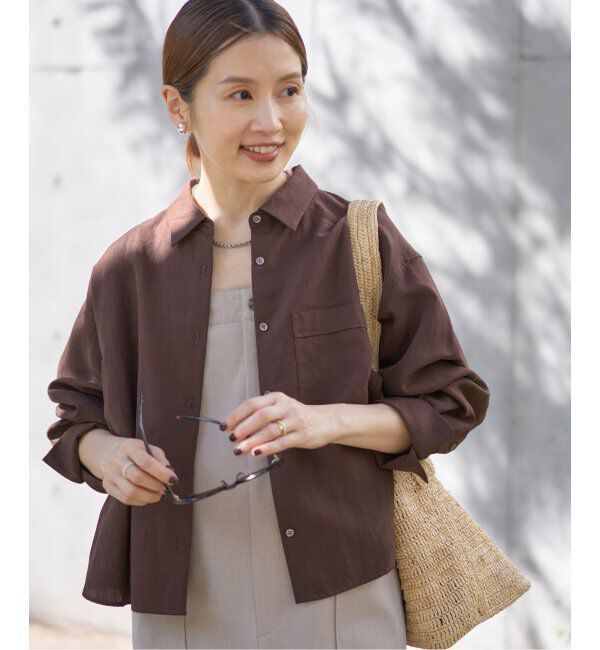 IENA「フィブリルポプリンショートシャツ」|シャツ・ブラウス|