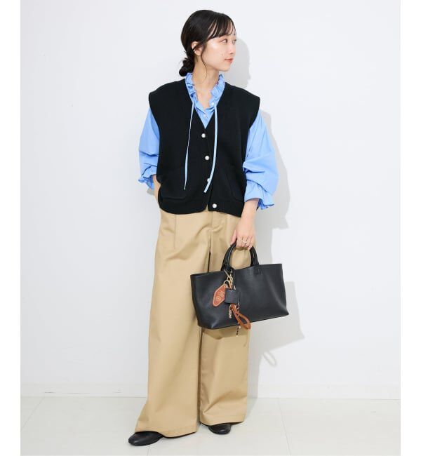 SLOBE IENA「《一部WEB・店舗限定カラーあり》タイプライターフリルカラーブラウス」|シャツ・ブラウス|