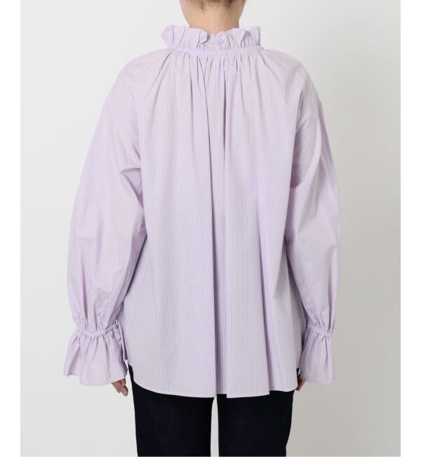 SLOBE IENA「《一部WEB・店舗限定カラーあり》タイプライターフリルカラーブラウス」|シャツ・ブラウス|