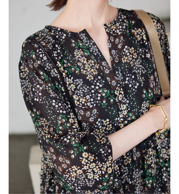 SLOBE IENA「《WEB限定/追加2》FLOWER PRINT ワンピース」|ワンピース|