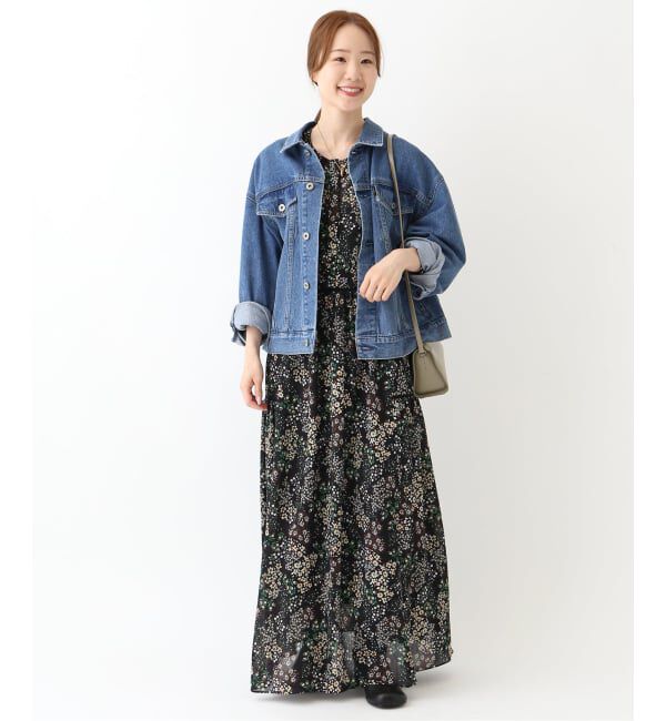 SLOBE IENA「《WEB限定/追加2》FLOWER PRINT ワンピース」|ワンピース|