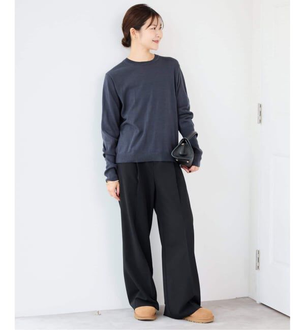 SLOBE IENA「《WEBのみ4サイズ展開》TRワイドトラウザー」|スラックス|