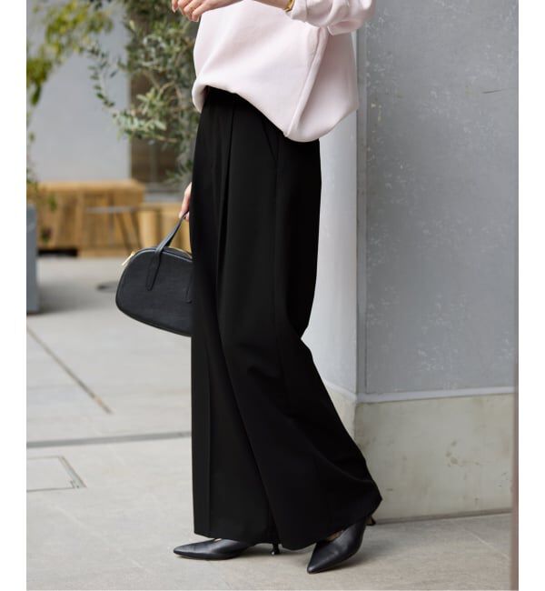 SLOBE IENA「《WEBのみ4サイズ展開》TRワイドトラウザー」|スラックス|