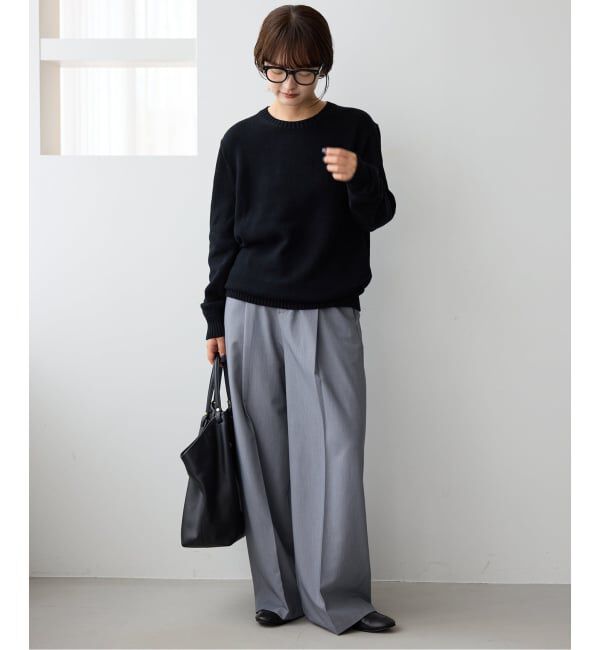 SLOBE IENA「《WEBのみ4サイズ展開》TRワイドトラウザー」|スラックス|