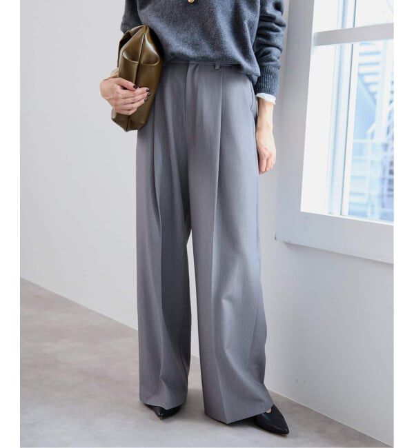 SLOBE IENA「《WEBのみ4サイズ展開》TRワイドトラウザー」|スラックス|