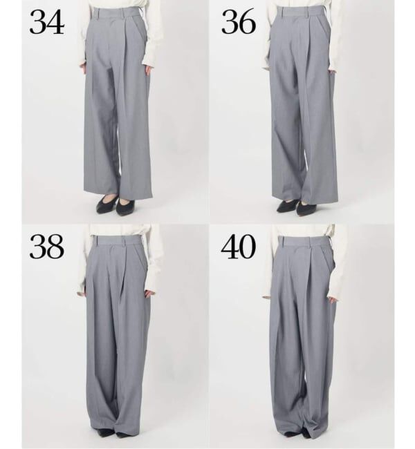 SLOBE IENA「《WEBのみ4サイズ展開》TRワイドトラウザー」|スラックス|