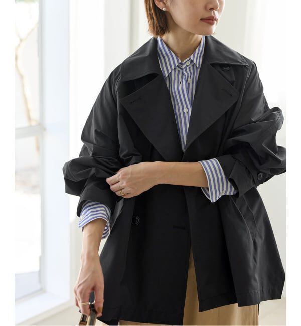 IENA「《新色あり/追加4/洗濯機洗い可》ポプリンオーバーショートコート」|その他|