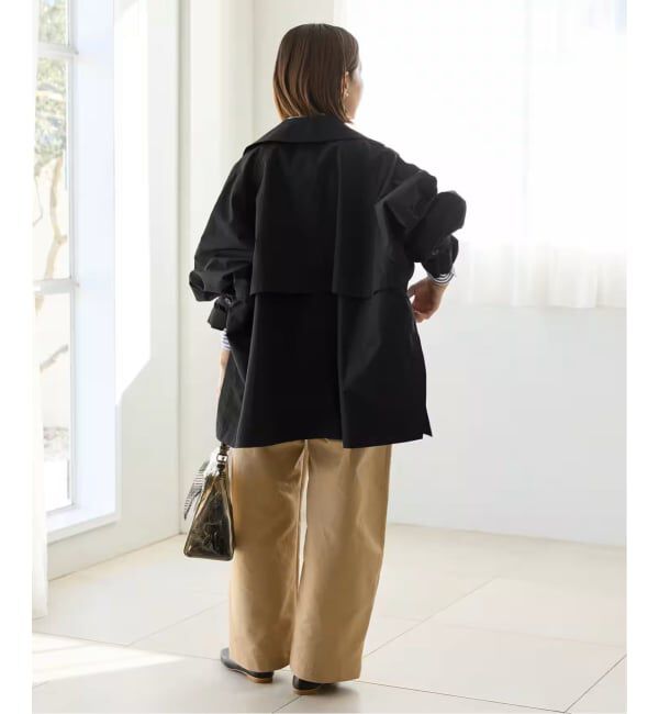 IENA「《新色あり/追加4/洗濯機洗い可》ポプリンオーバーショートコート」|その他|