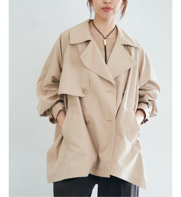 IENA「《新色あり/追加4/洗濯機洗い可》ポプリンオーバーショートコート」|その他|