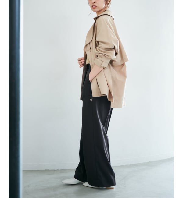 IENA「《新色あり/追加4/洗濯機洗い可》ポプリンオーバーショートコート」|その他|