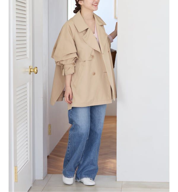 IENA「《新色あり/追加4/洗濯機洗い可》ポプリンオーバーショートコート」|その他|