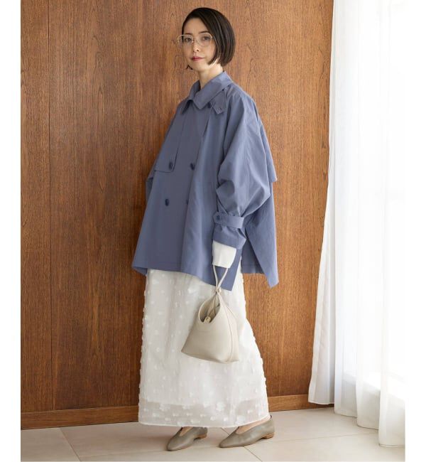 IENA「《新色あり/追加4/洗濯機洗い可》ポプリンオーバーショートコート」|その他|