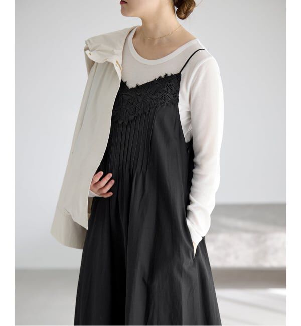 IENA「《WEB限定/追加》レースキャミソールワンピース」|ワンピース|