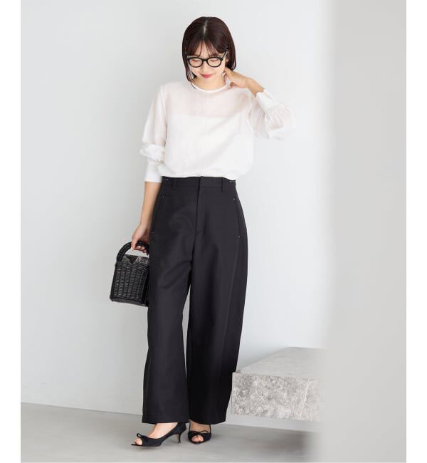 IENA「《新色/WEB限定/追加2》ラミーリヨセルノーカラーブラウス」|シャツ・ブラウス|