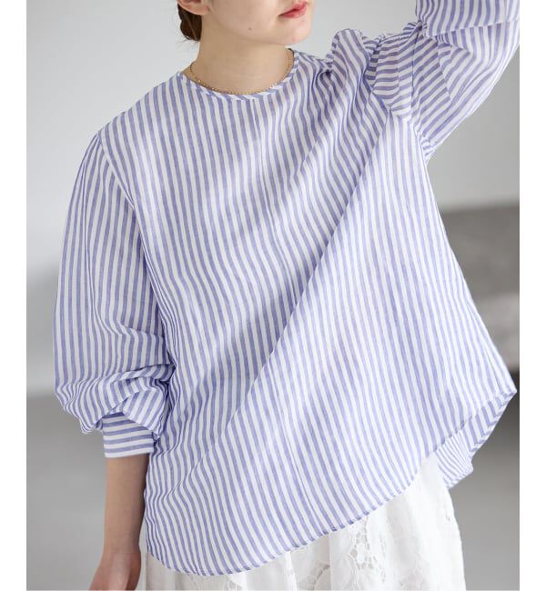 IENA「《新色/WEB限定/追加2》ラミーリヨセルノーカラーブラウス」|シャツ・ブラウス|
