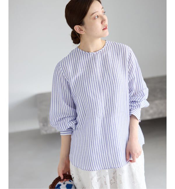 IENA「《新色/WEB限定/追加2》ラミーリヨセルノーカラーブラウス」|シャツ・ブラウス|