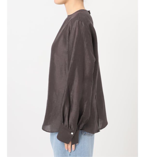 IENA「《新色/WEB限定/追加2》ラミーリヨセルノーカラーブラウス」|シャツ・ブラウス|