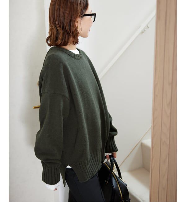 SLOBE IENA「《WEB限定/追加2》バルキーコットンプルオーバー」|ニット・セーター|