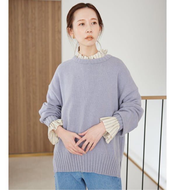 SLOBE IENA「《WEB限定/追加2》バルキーコットンプルオーバー」|ニット・セーター|
