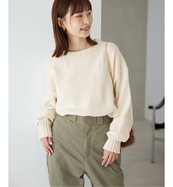 SLOBE IENA「《WEB限定/追加2》バルキーコットンプルオーバー」|ニット・セーター|