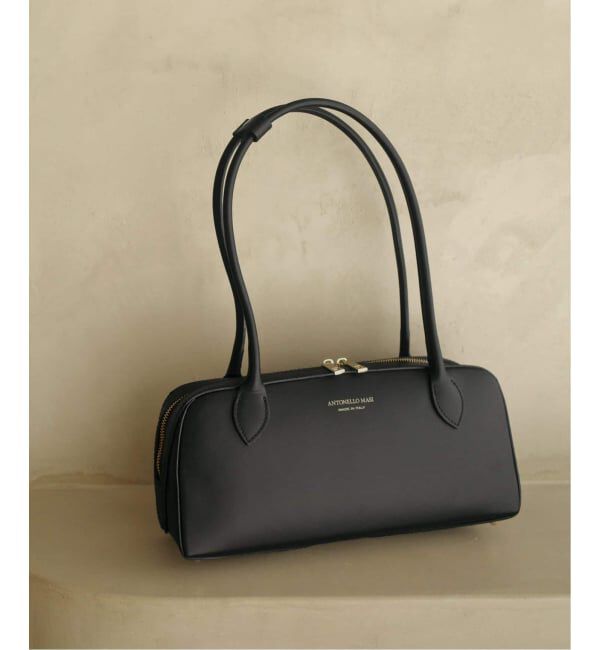 SLOBE IENA「ANTONELLO MASI SLOBE別注 ロングハンドルボストン GABRIELLA」|ボストンバッグ|ブラック