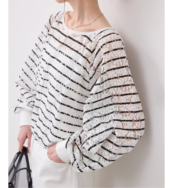 SLOBE IENA「PROVOKE/プロヴォーク  レースプルオーバー PV-030081」|その他|ホワイト